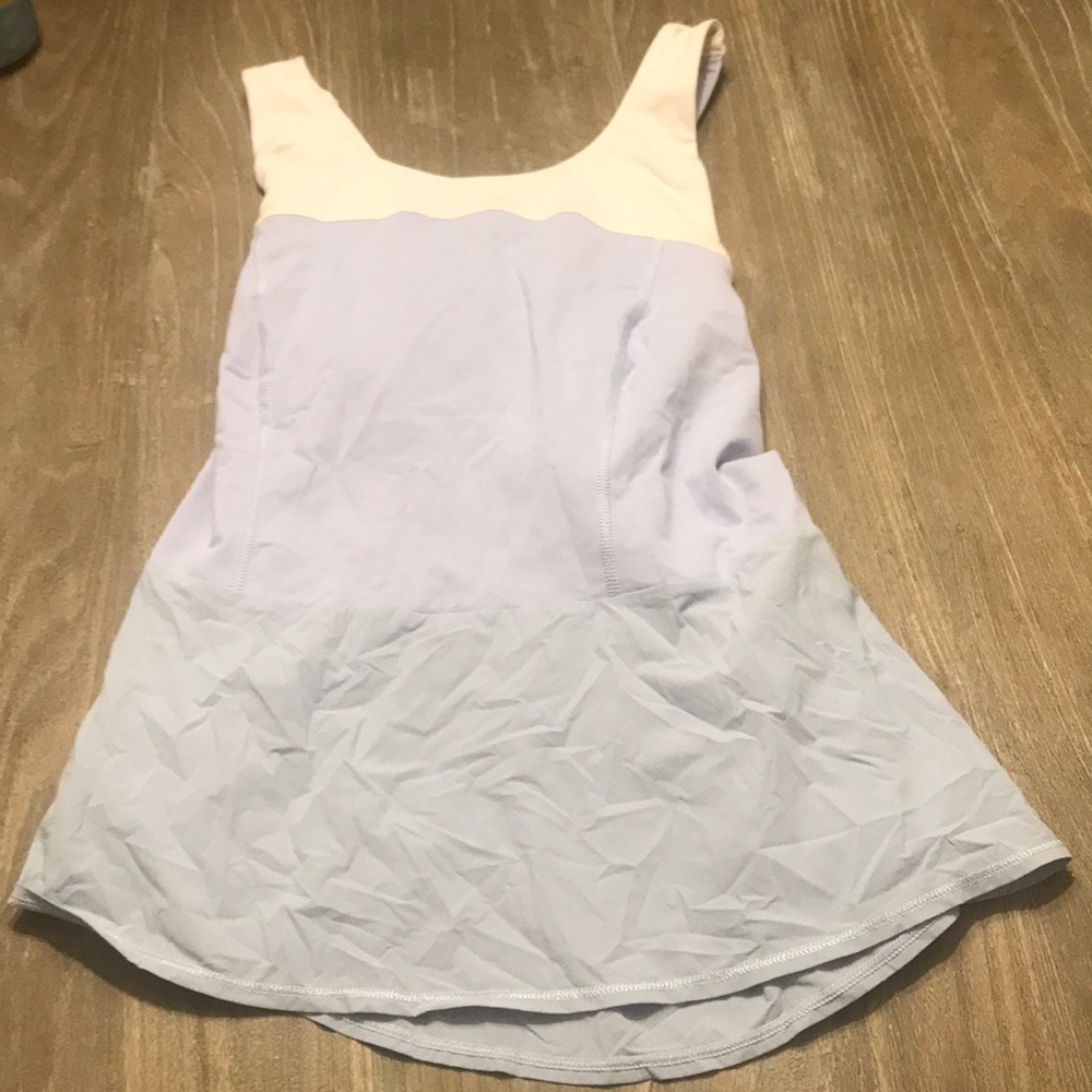 A light purple and white top lululemon